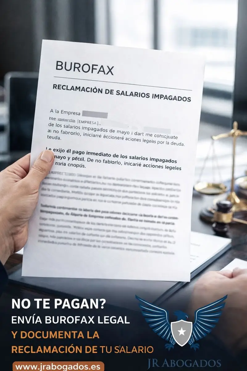 Te deben el sueldo y no contestan: reclamación de nóminas impagadas con burofax de abogado