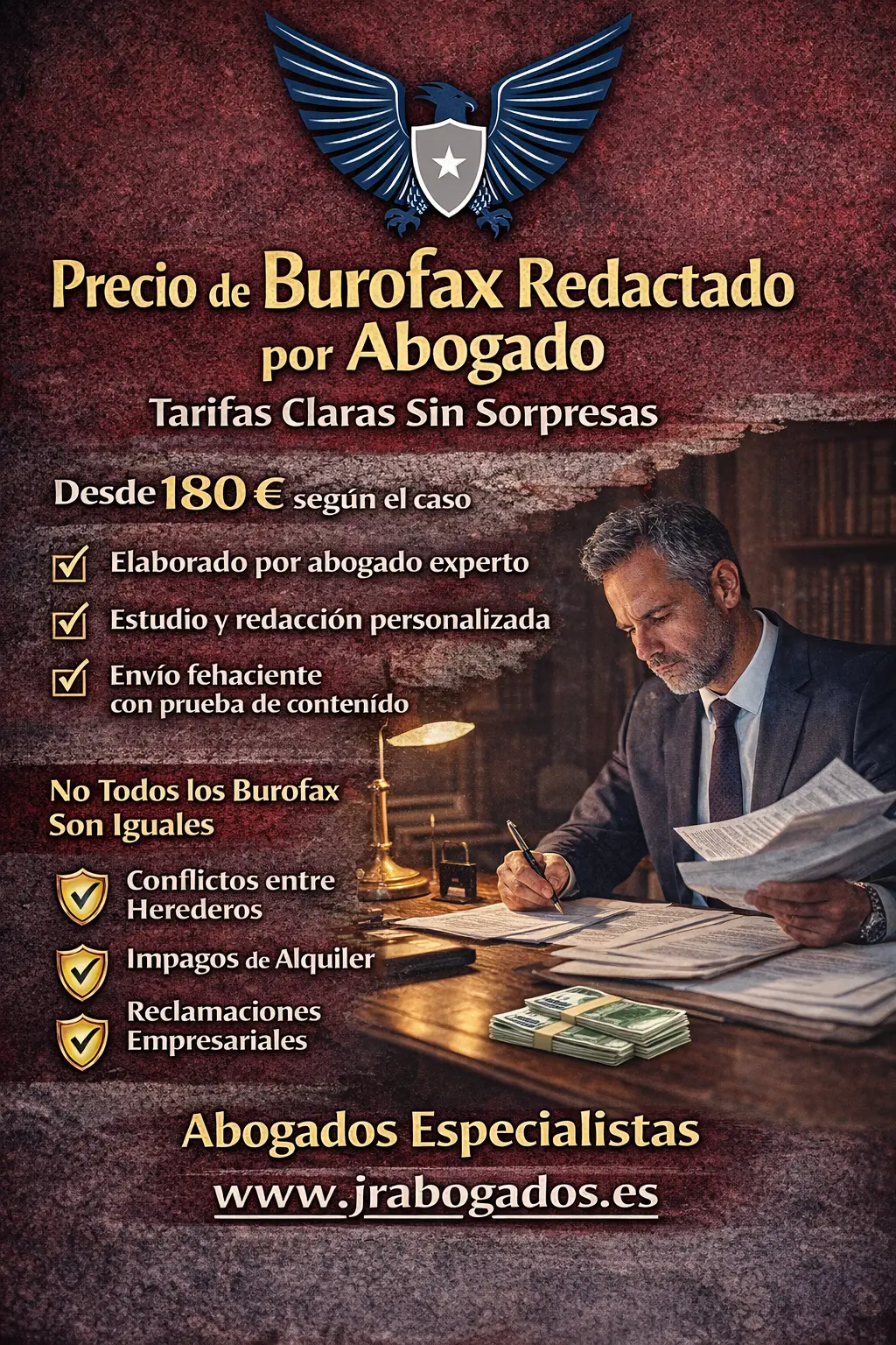 Precio de Burofax redactado por Abogado: Tarifas claras sin sorpresas