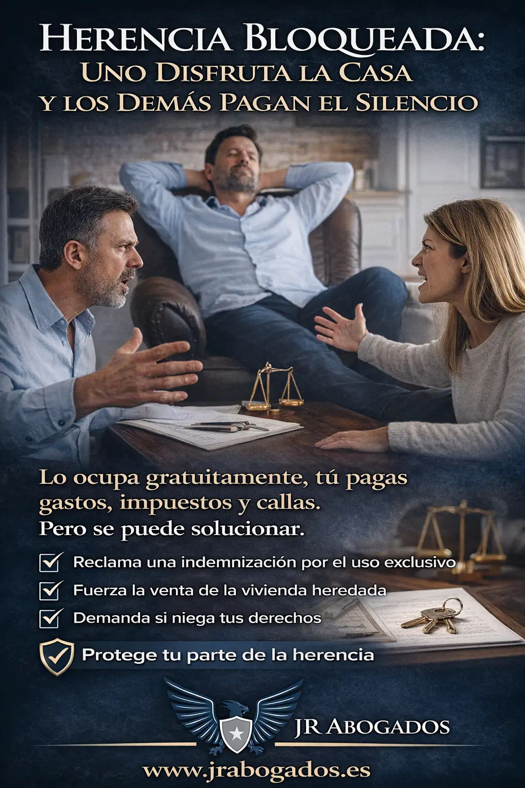 Casa heredada entre hermanos: derecho a compensación por uso exclusivo del inmueble